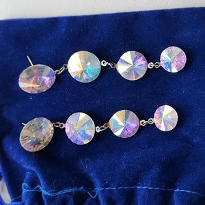 Vintage Prism Crystal Drop Earrings